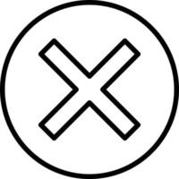 Delete Line Icon vector