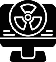 Nuclear Glyph Icon vector