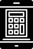 Calculator Glyph Icon vector