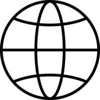 Web Globe Line Icon vector