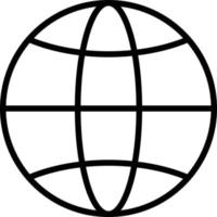 Web Globe Line Icon vector