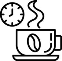 Coffee Time Line Icon vector