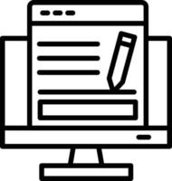 Blogging Line Icon vector