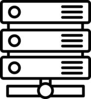 Server Line Icon vector