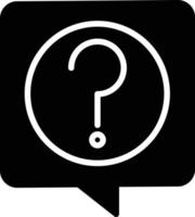 Question Glyph Icon vector
