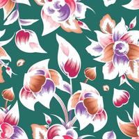 colorful Abstract seamless pattern with tropical floral and plants leaves on pastel background. Vector design. Floral background. Jungle print and textiles. Exotic tropics. fashion Summer design