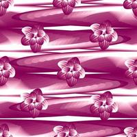 tendencia abstracta de patrones sin fisuras con coloridas flores tropicales y olas de playa en el fondo. diseño vectorial fondo floral. imprenta y textiles. fondo de verano. papel pintado floral rosa vector