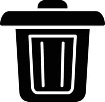 Dustbin Glyph Icon vector