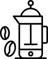 Percolator Line Icon vector