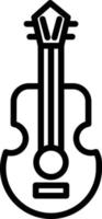 Guitar Line Icon vector