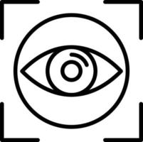 Vision Line Icon vector