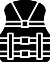 Life Jacket Glyph Icon vector