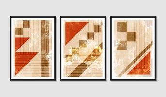 Watercolor abstract art cover collection vector