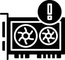 Gpu Error Glyph Icon vector