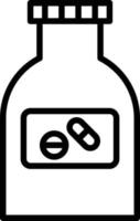 Medication Line Icon vector