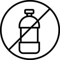 No Water Bottle Icon vector