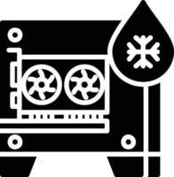 Cooled Pc Glyph Icon vector