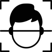 Face Scan Glyph Icon vector