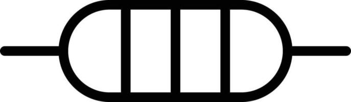 Resistor Line Icon vector