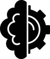 Artificial Intelligence Glyph Icon vector