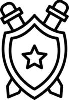 icono de línea de escudo vector