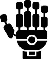 Robot Hand Glyph Icon vector