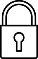 Lock Line Icon vector