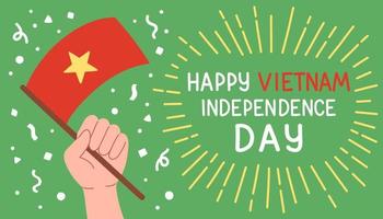 día de la independencia de vietnam ilustración vectorial 2 de septiembre. plantilla para el diseño del cartel del día de la independencia vector
