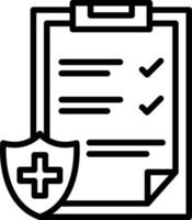 Health Insurance Line Icon vector