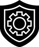 Shield Glyph Icon vector