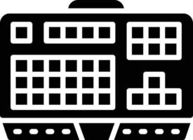 Gaming Keyboard Glyph Icon vector