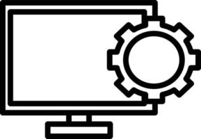 icono de línea de configuración vector