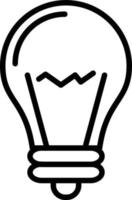 Light Bulb Line Icon vector