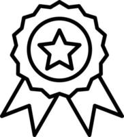 Quality Badge Line Icon vector