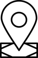 Location Line Icon vector