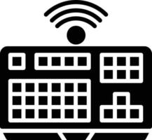 Wireless Keyboard Glyph Icon vector