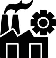 icono de glifo de la industria vector