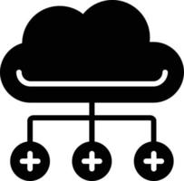 Cloud Computing Glyph Icon vector