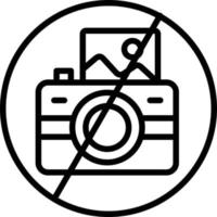 No Photo Line Icon vector