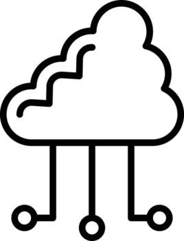 Cloud Computing Line Icon vector