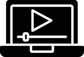 Video Player Glyph Icon vector