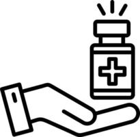 Vaccine Line Icon vector