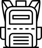 Backpack Line Icon vector