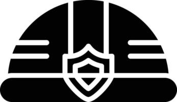 Helmet Glyph Icon vector