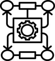 Algorithm Line Icon vector