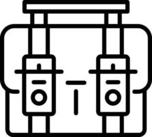 Camera Bag Line Icon vector