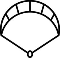 icono de línea de kitesurf vector