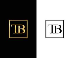 vector graphic of letter T and B logo design and luxury style with business card