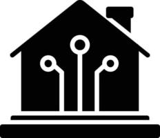 Smart House Glyph Icon vector