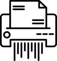 Shredder Line Icon vector